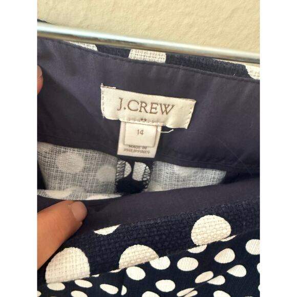 J. Crew Blue & White Polka Dot Shorts Size 14 - Picture 8 of 10